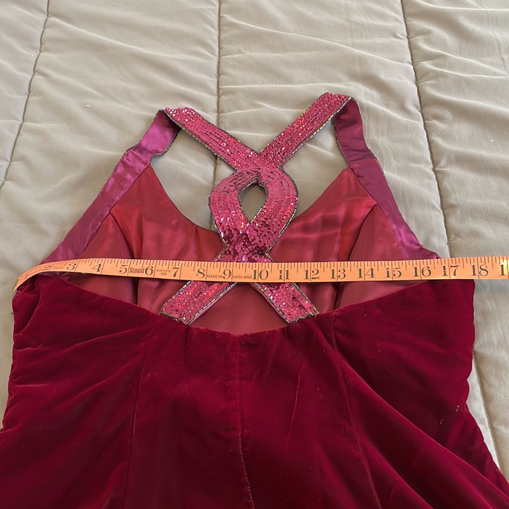 ๐HP๐Vintage 90's De-Laru Maroon Velvet dress - Picture 11 of 11